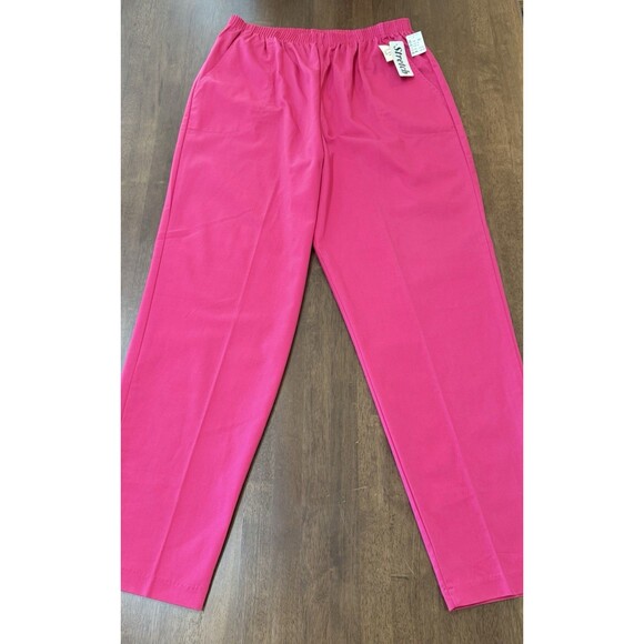 Vintage Cabin Creek Stretch Pants Pink Size 16 Tall Elastic Waist JCPenney NWT - Picture 3 of 8